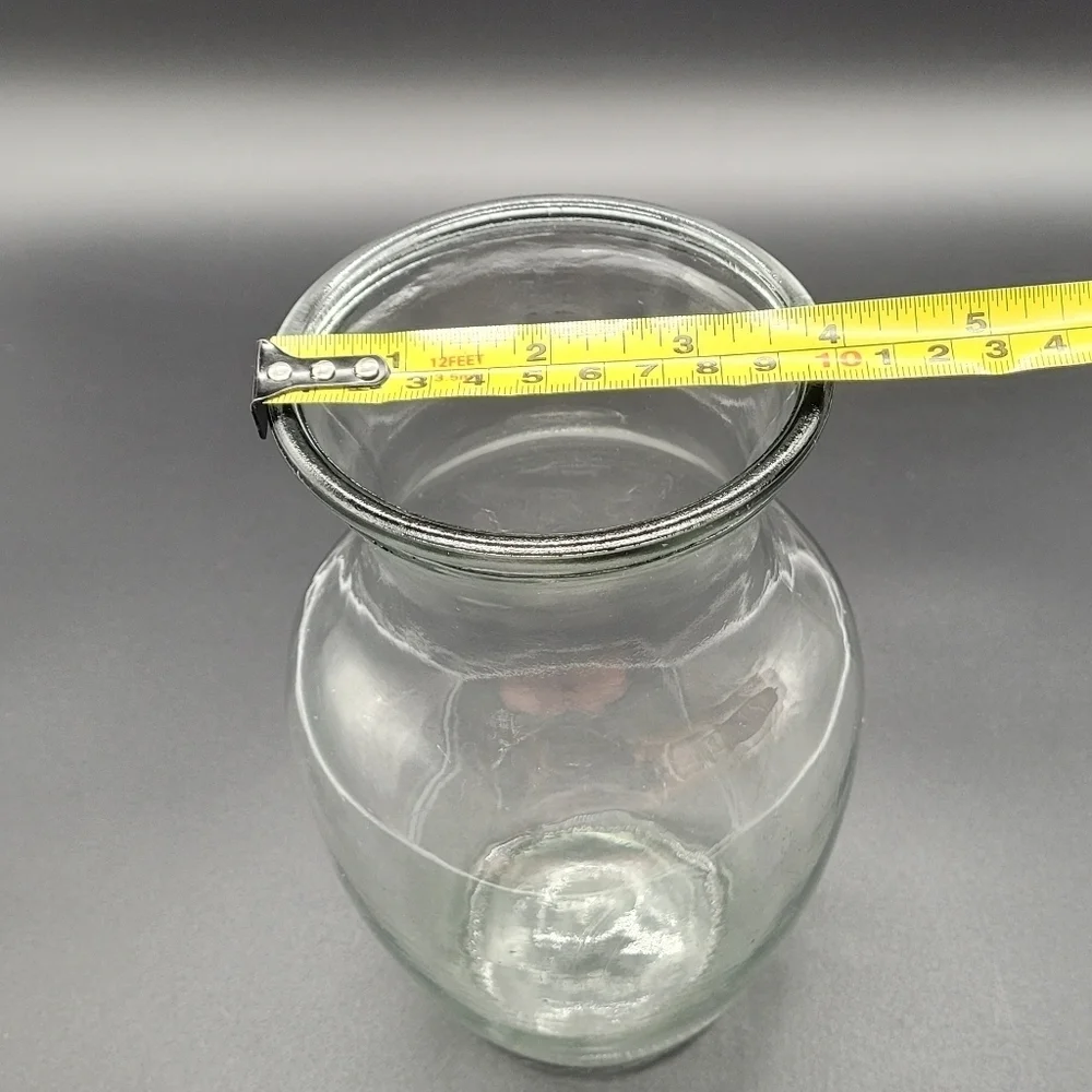 Clear Pressed Glass Home Decor Vase​​​